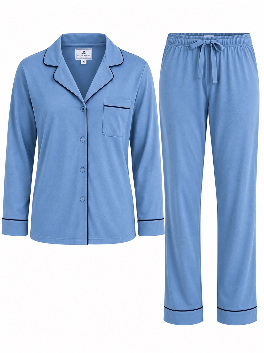 Petite Plume Men’s Pima Cotton Long Sleeve Pajama Set